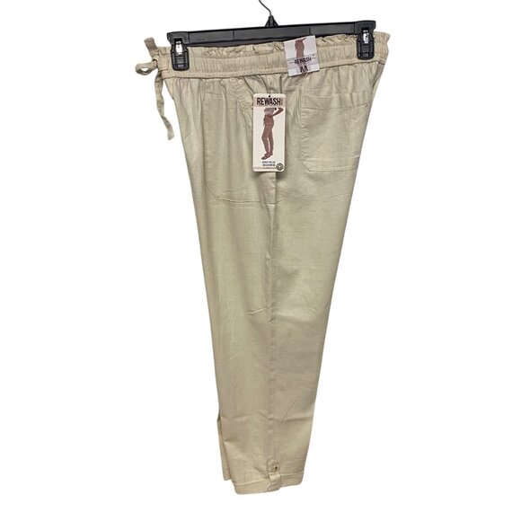 Rewash Womens Linen Pants With Drawstring Waist & Pockets M NWT - Picture 6 of 7